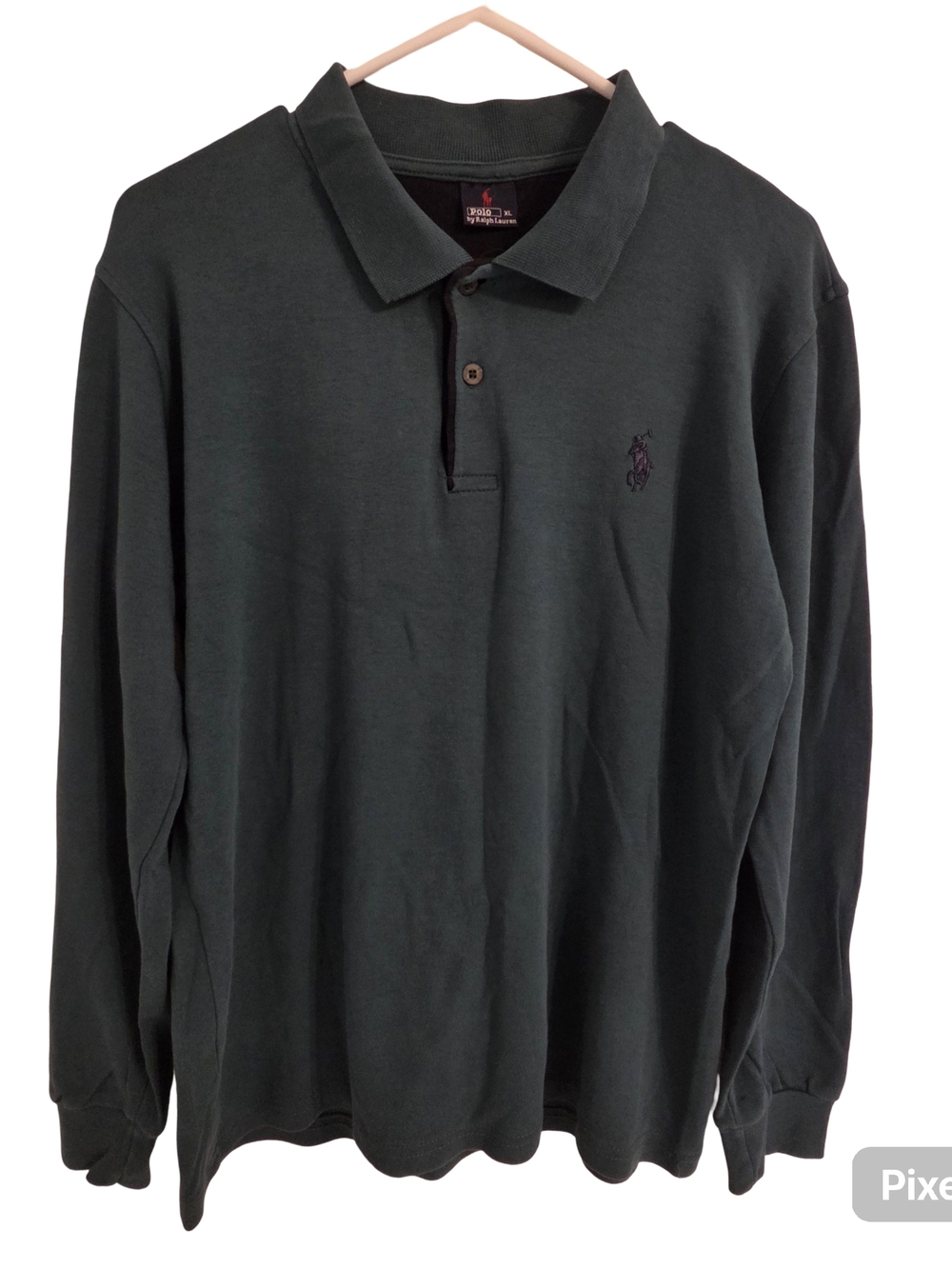 Polo by Ralph Lauren Dark Green Long Sleeve Polo Size XL